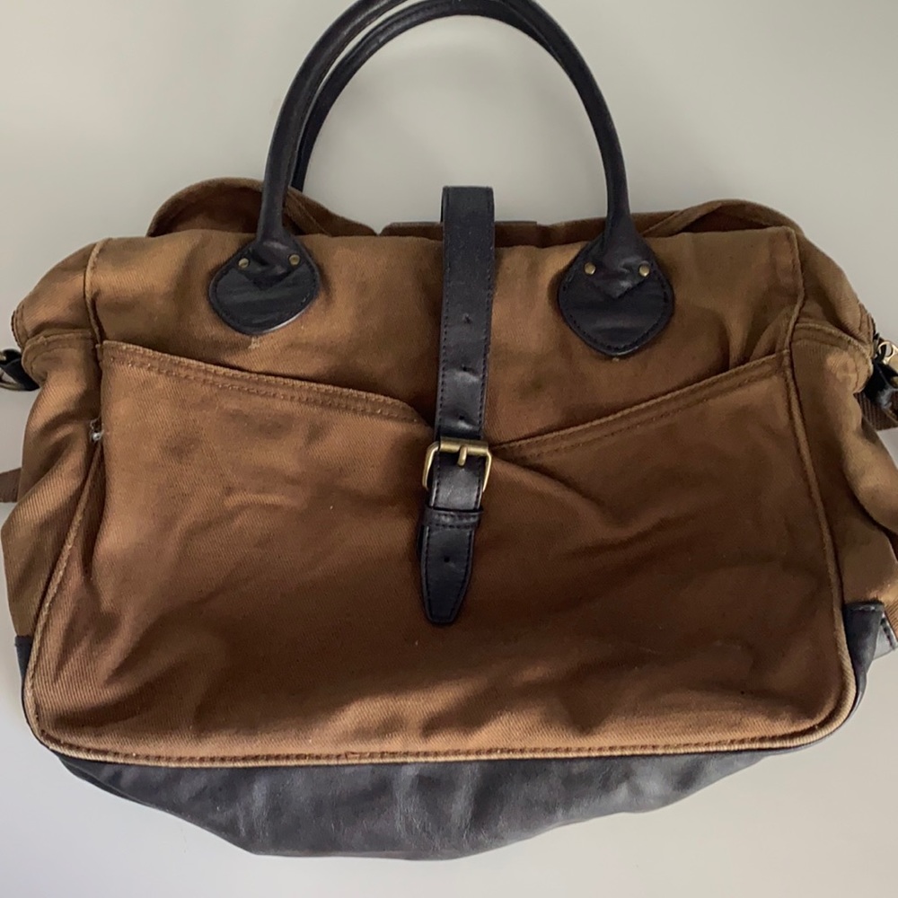 Brown J. Crew computer bag